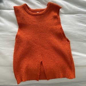 Pacsun orange crop top never worn size large!